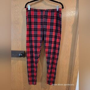 Plaid Red and Black Pants